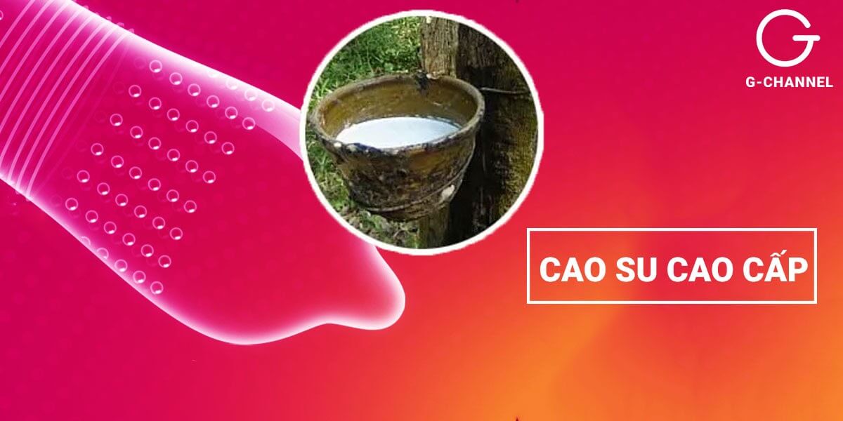 Bao cao su Super Gold gân gai siêu lớn hộp 2 cái tăng khoái cảm