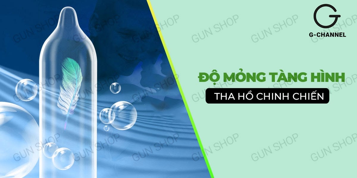 Bao cao su Toshiro trơn mỏng siêu thoải mái hộp 10 cái chính hãng