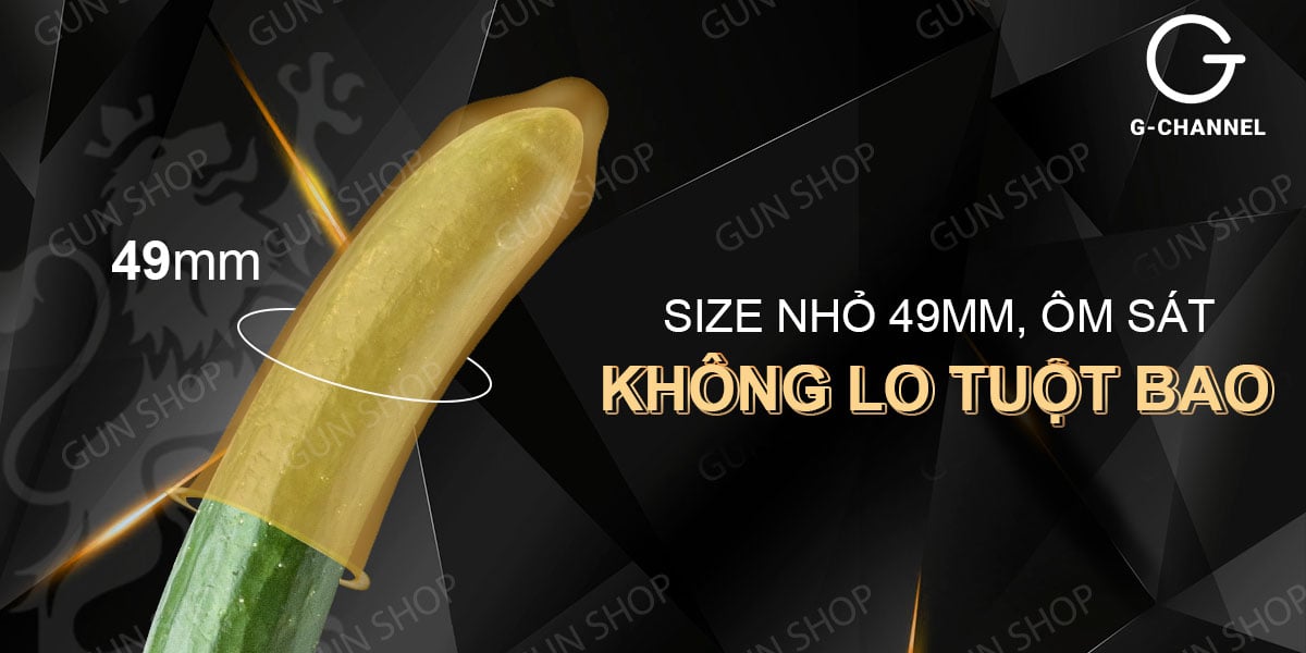 Bao cao su Durex Kingtex size nhỏ 49mm hộp 12 cái ôm sát tăng cảm giác nồng nàn
