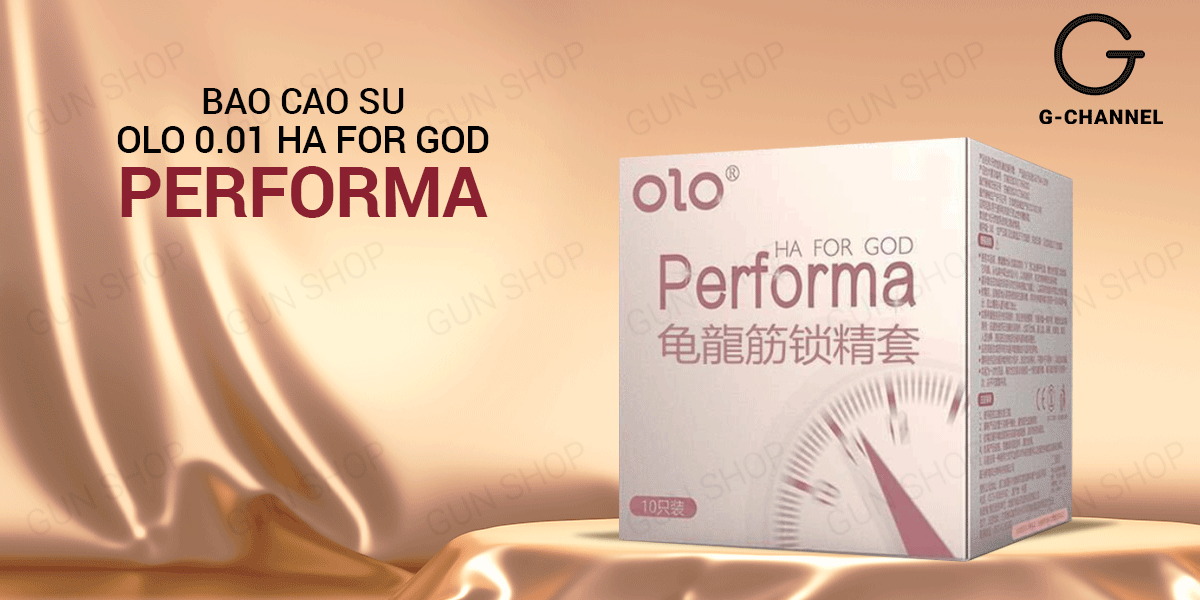 Bao cao su OLO 0.01 Performa Ha siêu mỏng kéo dài thời gian hộp 10 cái