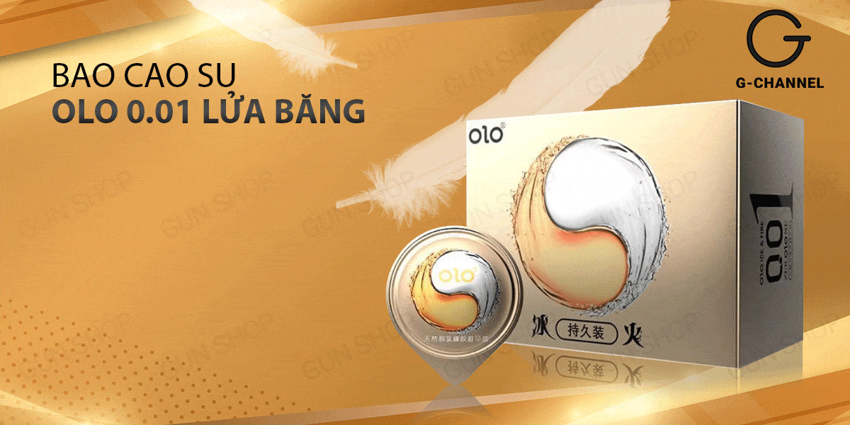 Bao cao su OLO 0.01 Lửa Băng siêu mỏng kéo dài thời gian hộp 10 cái
