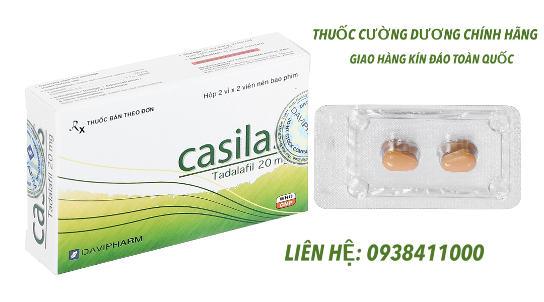 Viên uống Casilas 20mg kéo dài quan hệ trị xuất tinh sớm hiệu quả