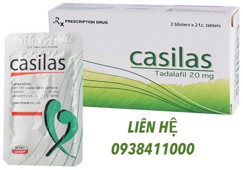 Viên uống Casilas 20mg kéo dài quan hệ trị xuất tinh sớm hiệu quả