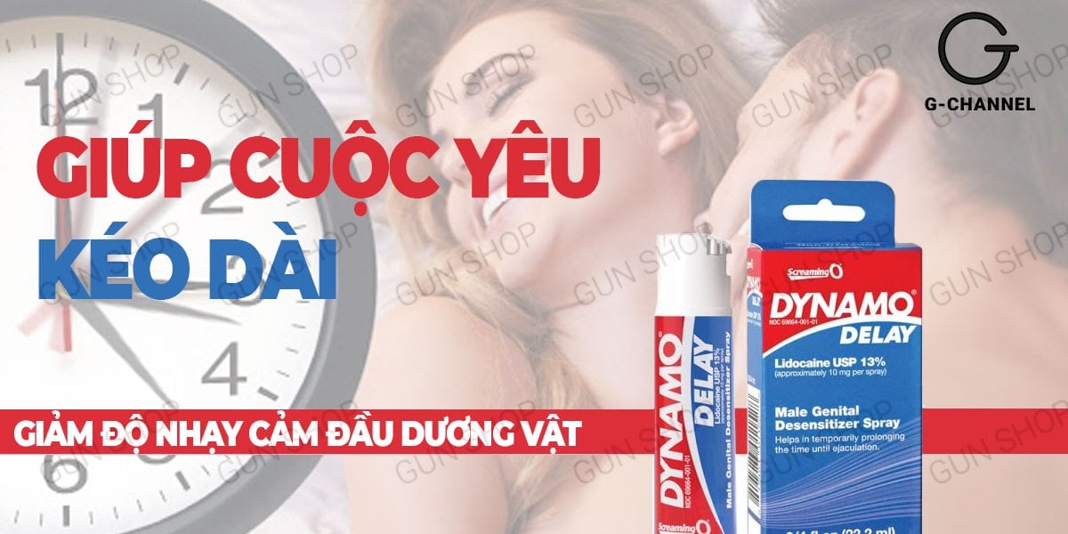Chai xịt Mỹ Dynamo Delay kéo dài thời gian yêu chống xuất tinh sớm