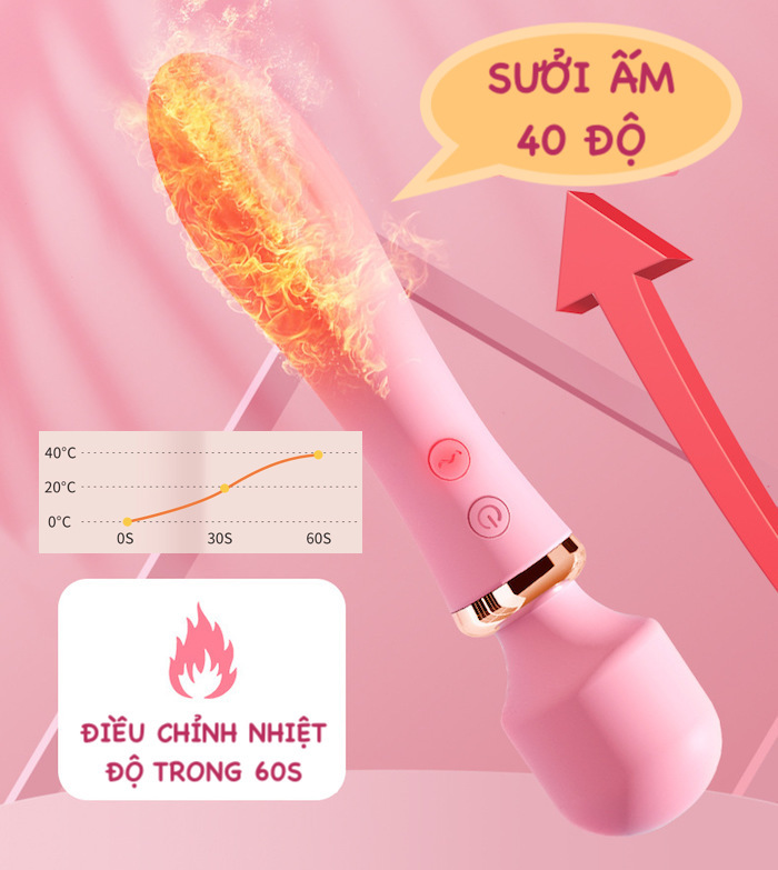 Chày rung Lilo không dây 2 đầu rung mạnh, toả nhiệt máy massage điểm G nữ