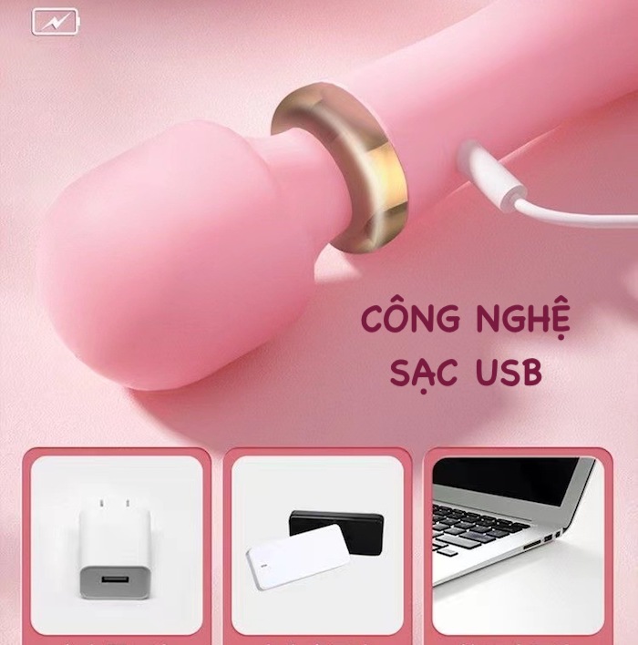 Chày rung Lilo không dây 2 đầu rung mạnh, toả nhiệt máy massage điểm G nữ