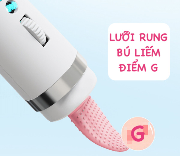 Chày rung lưỡi liếm Galaku 2 đầu màn hình LED kích thích điểm G Chày rung lưỡi liếm Galaku 2 đầu màn hình LED kích thích điểm G