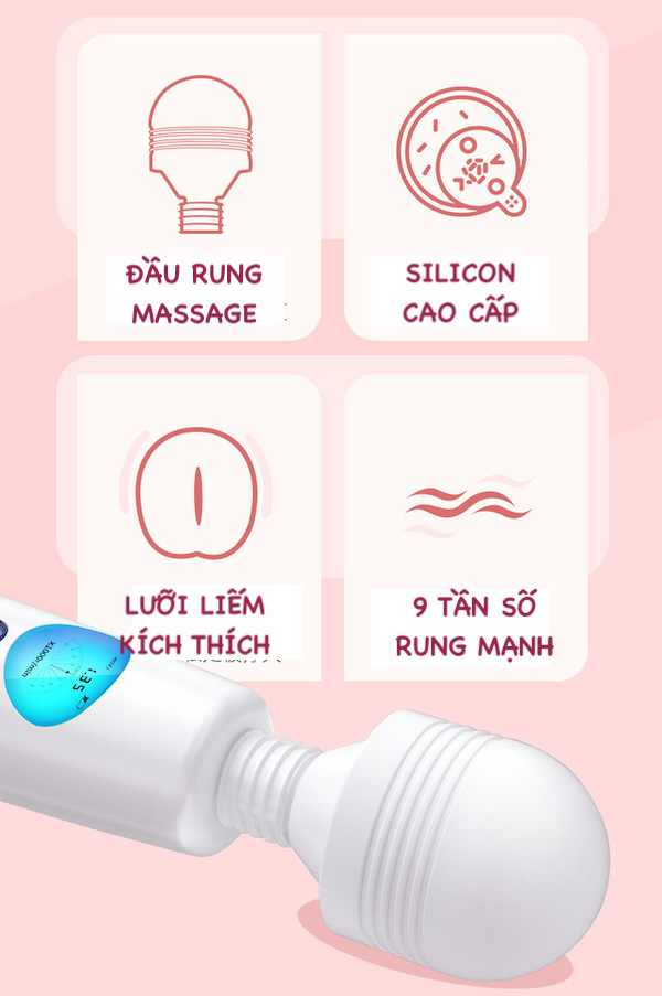 Chày rung lưỡi liếm Galaku 2 đầu màn hình LED kích thích điểm G Chày rung lưỡi liếm Galaku 2 đầu màn hình LED kích thích điểm G
