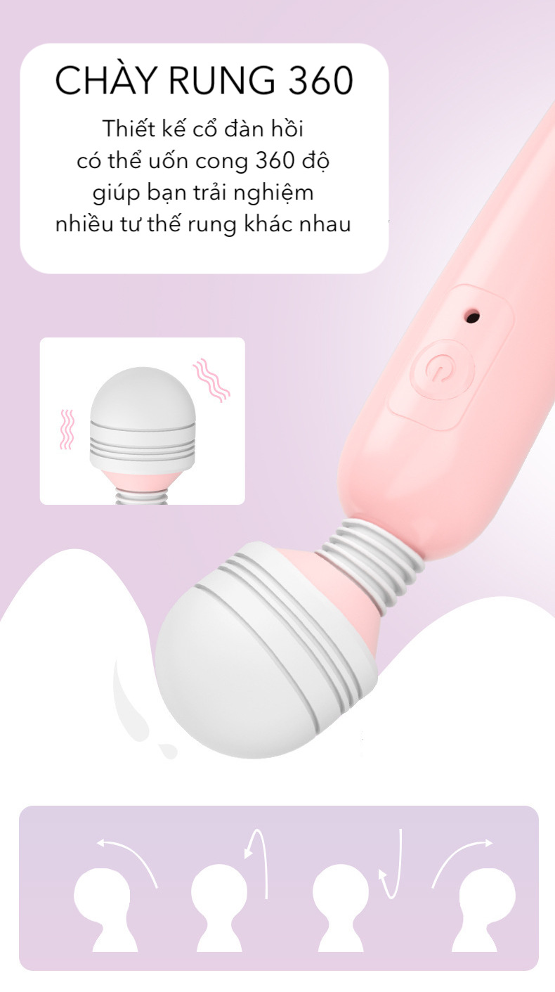 Chày rung Lilo không dây sạc USB xoay 360 độ massage điểm G giá rẻ