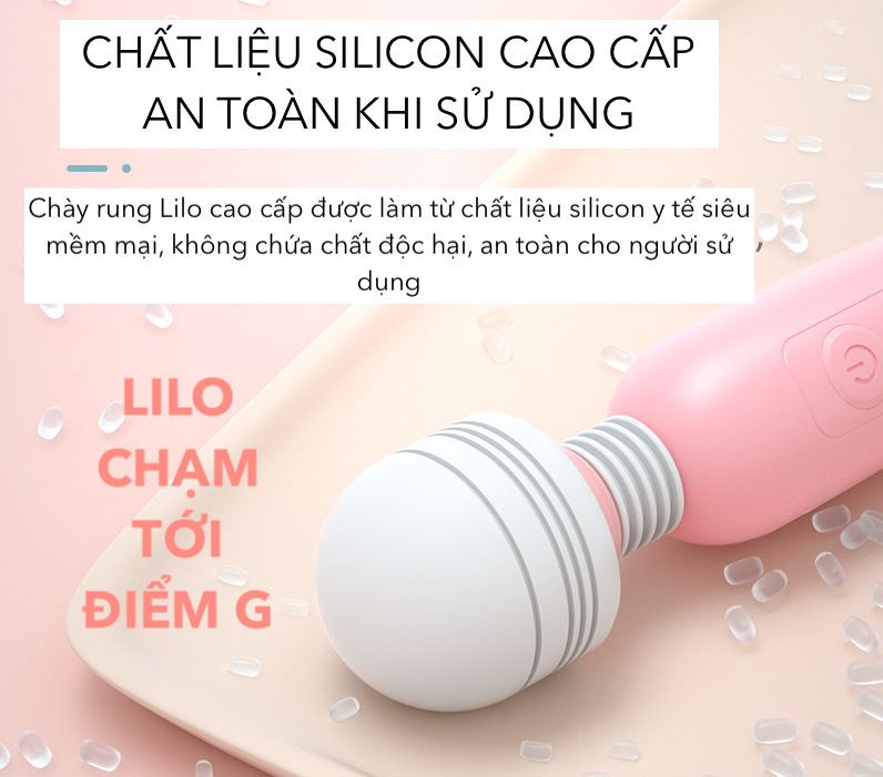 Chày rung Lilo không dây sạc USB xoay 360 độ massage điểm G giá rẻ