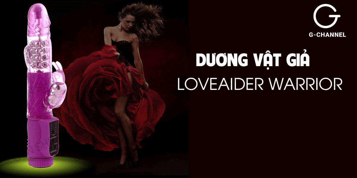 Dương vật giả Loveaider Warrior 2 đầu rung xoay đa hướng pin tiện lợi