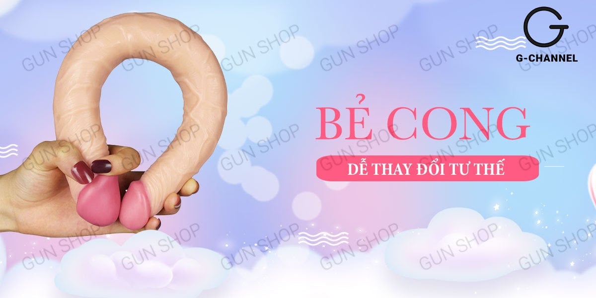 Dương vật giả 2 đầu Lovetoy mềm dẻo uốn cong đa chiều siêu bền