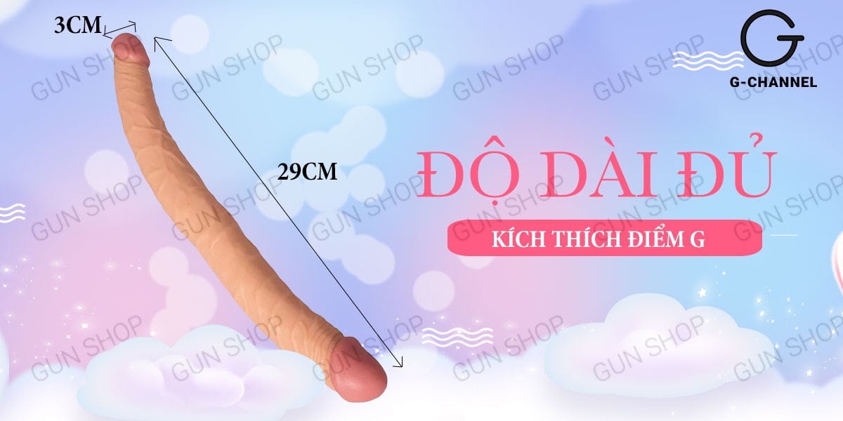 Dương vật giả 2 đầu Lovetoy mềm dẻo uốn cong đa chiều siêu bền