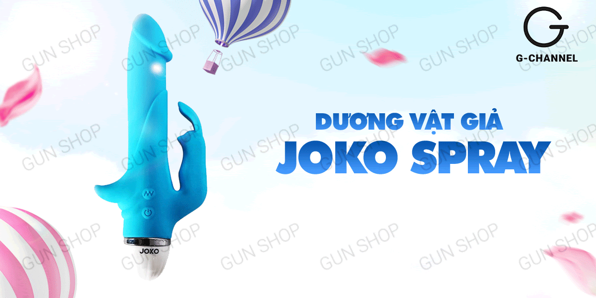 Dương vật giả rung đa chế độ pin Joko Spray silicon cao cấp