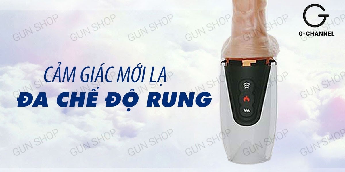 Dương vật giả rung thụt tỏa nhiệt sạc USB silicon mềm