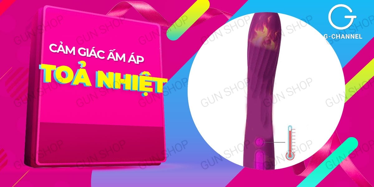 Dương vật giả rung kép Svakom Angel chế độ sưởi ấm sạc điện