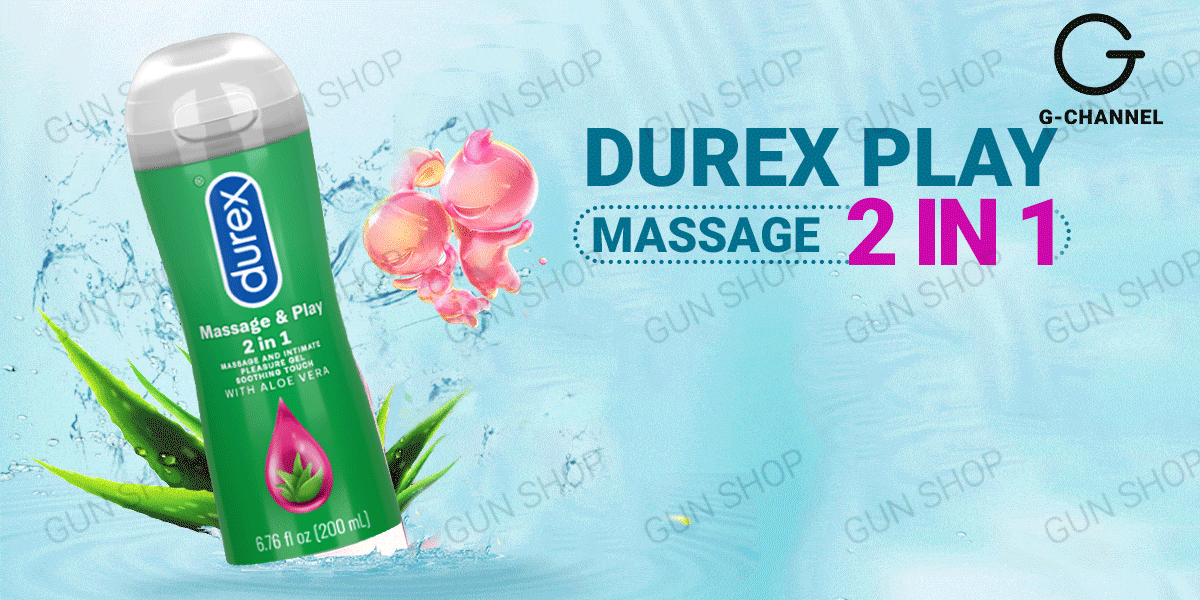 Gel bôi trơn Durex Play 2 in 1 massage trơn tru 200ml chai lớn