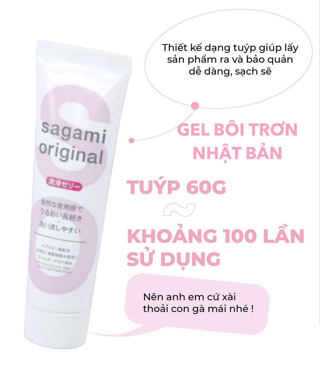 Gel bôi trơn Sagami Original Nhật chính hãng gốc nước an toàn