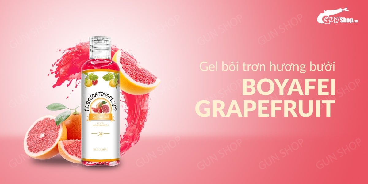 Gel bôi trơn hương bưởi Boyafei Grapefruit 200ml mềm mịn lâu trơn