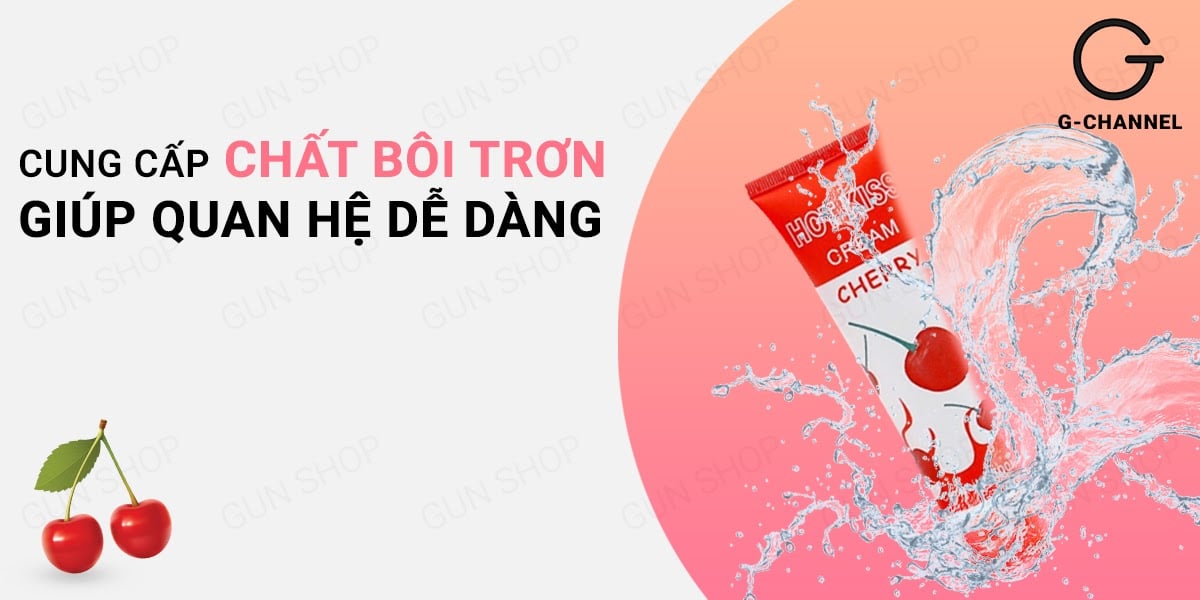 Gel bôi trơn Hot Kiss hương cherry quyến rũ tăng hưng phấn 100ml