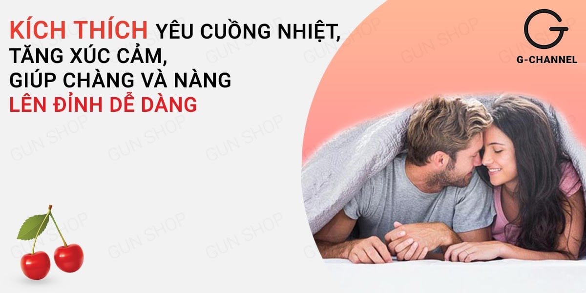 Gel bôi trơn Hot Kiss hương cherry quyến rũ tăng hưng phấn 100ml