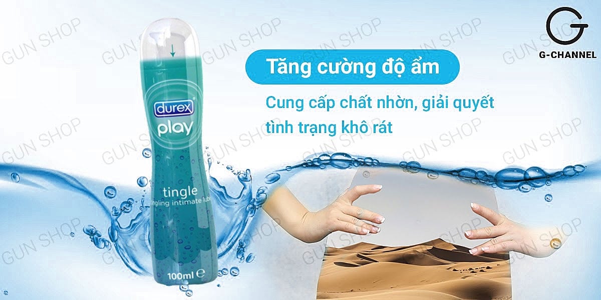 Gel bôi trơn Durex Tingle mát lạnh 100ml tăng khoái cảm mềm mại dễ chịu