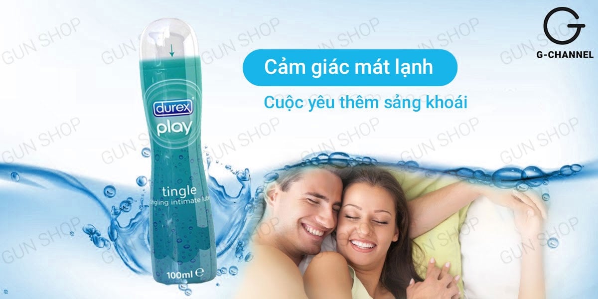 Gel bôi trơn Durex Tingle mát lạnh 100ml tăng khoái cảm mềm mại dễ chịu
