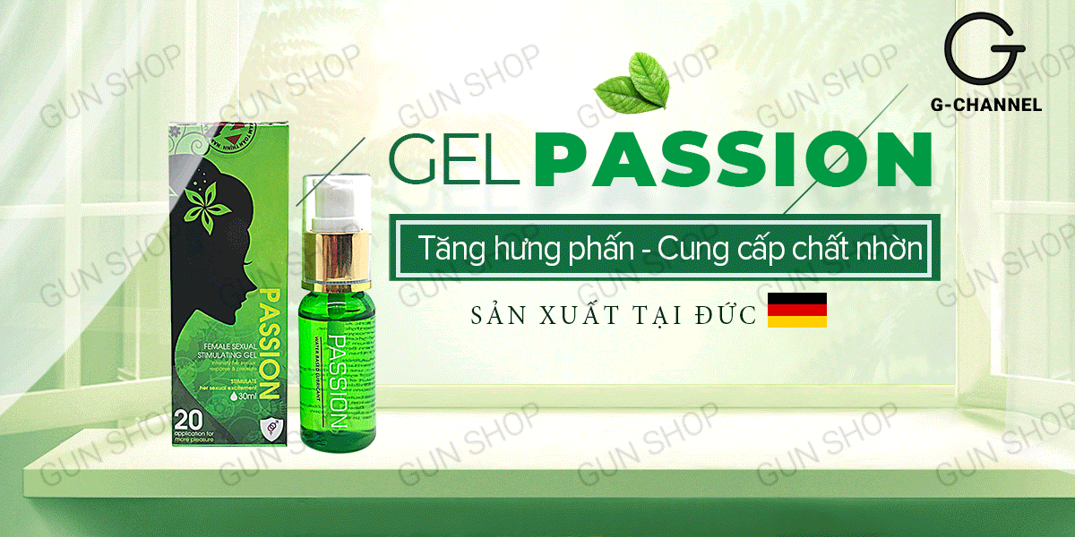 Gel bôi trơn tăng khoái cảm nữ Passion 30ml gốc nước dịu nhẹ