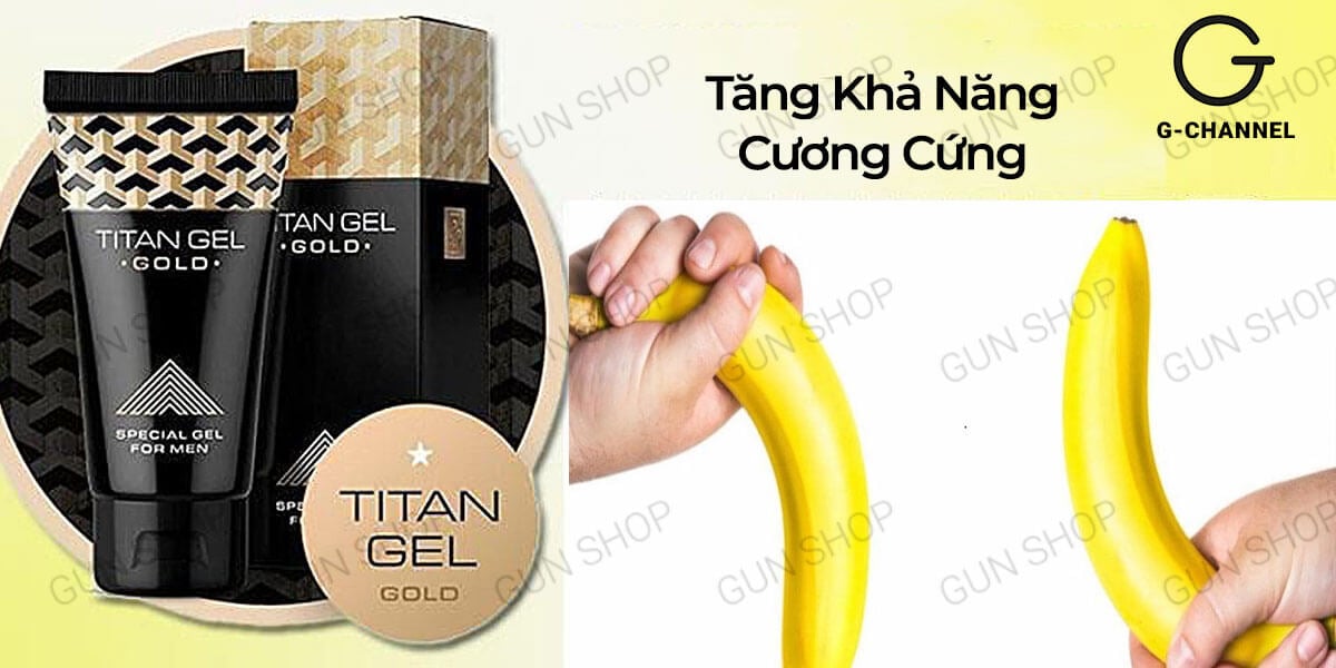 Gel bôi trơn Titan Gold tăng kích thước dương vật cao cấp nhập Nga