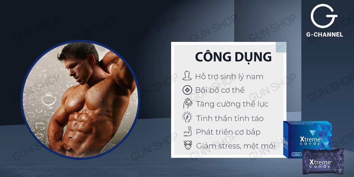 Kẹo nhân sâm Xtreme tăng cường sinh lý nam khỏe mạnh sung mãn dễ dùng