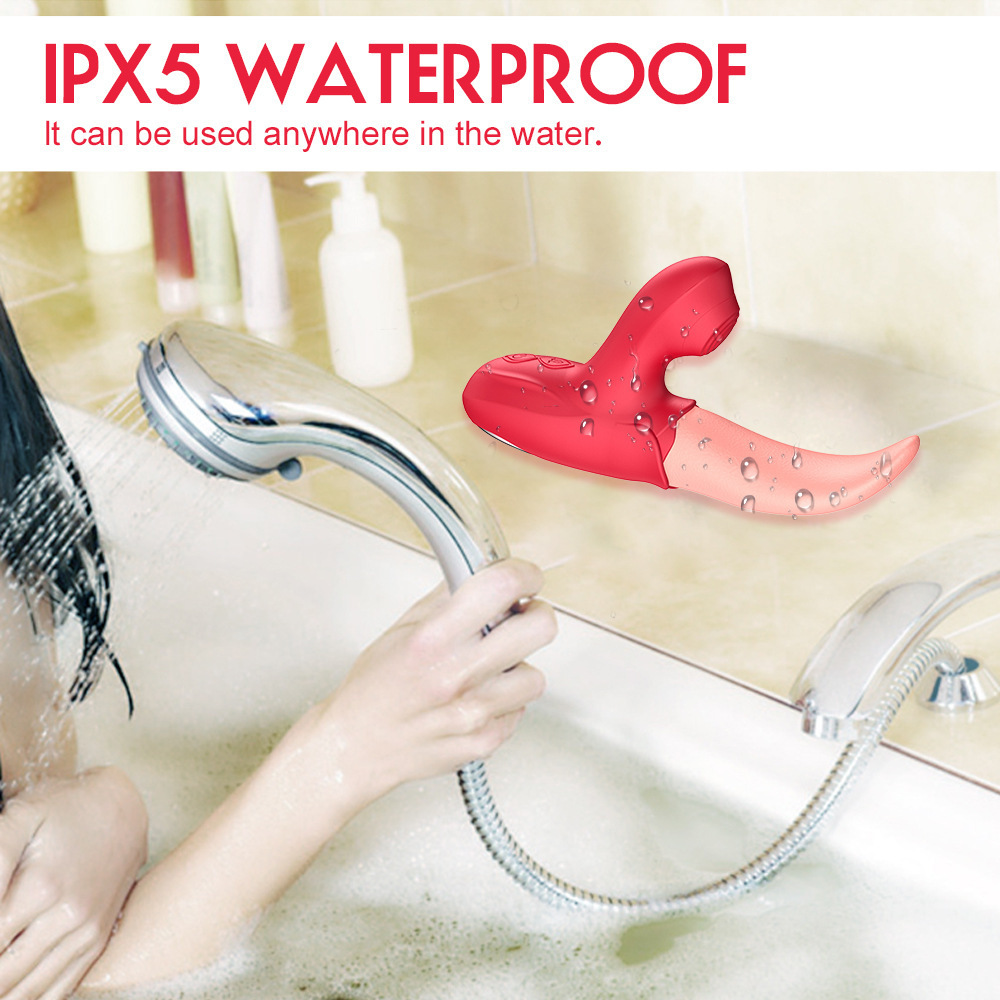 Lưỡi liếm hoa hồng có nhánh rung bú hút thổi 10 chế độ