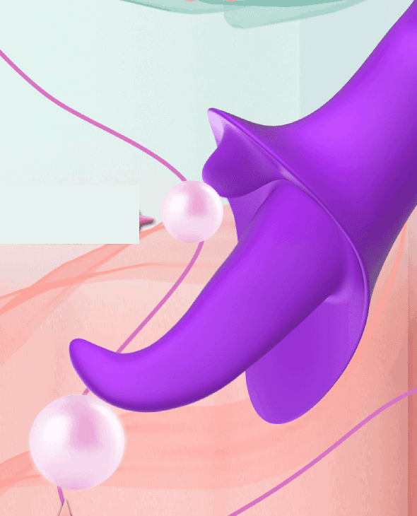 Lưỡi liếm tình yêu 2 nhánh silicon mềm mại massage kích thích điểm G siêu phê