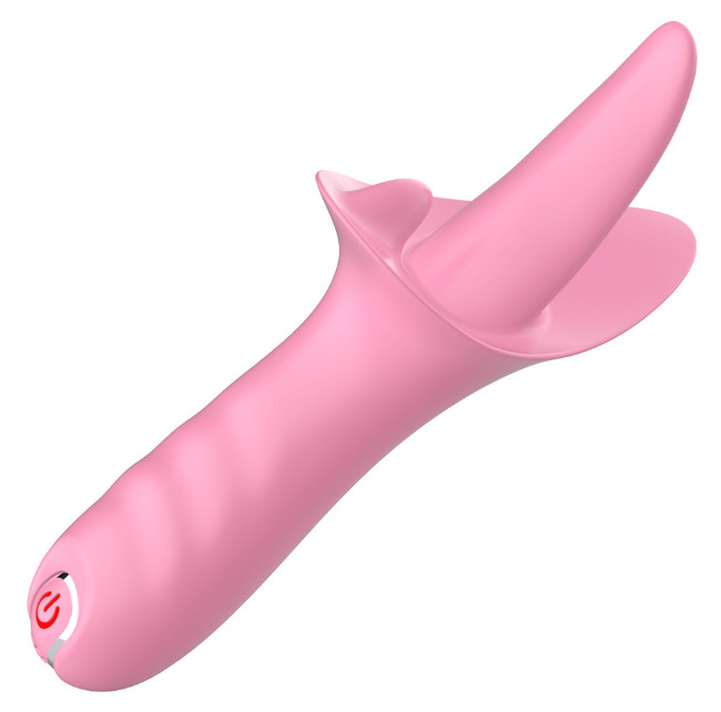 Lưỡi liếm tình yêu 2 nhánh silicon mềm mại massage kích thích điểm G siêu phê