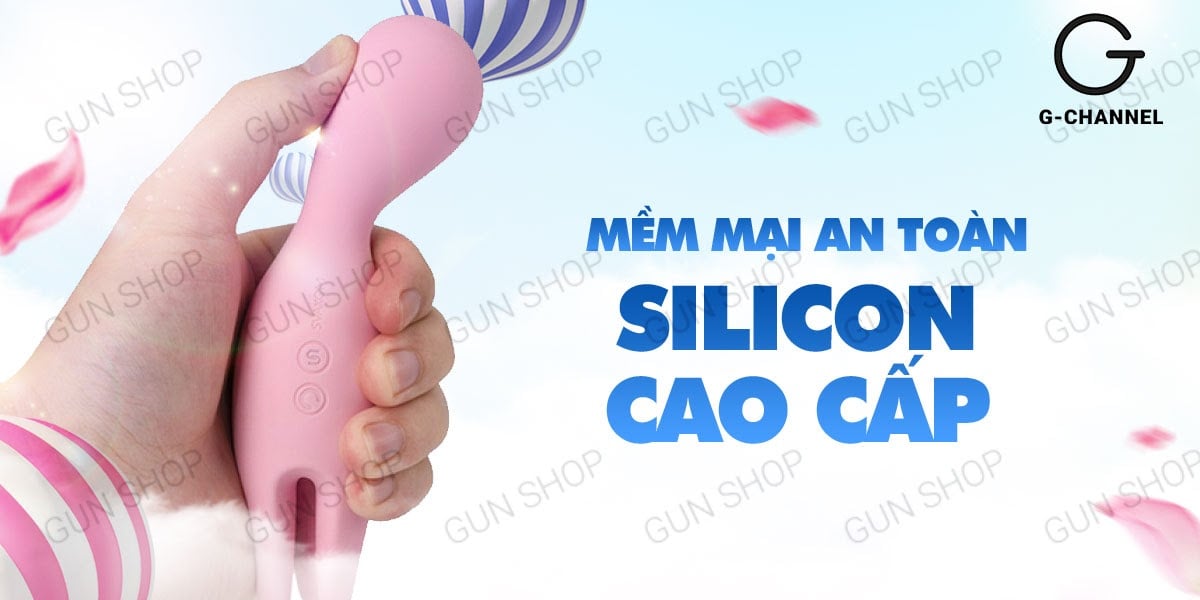 Máy rung massage 2 đầu Svakom Nymph silicon mềm mại 5 tần số