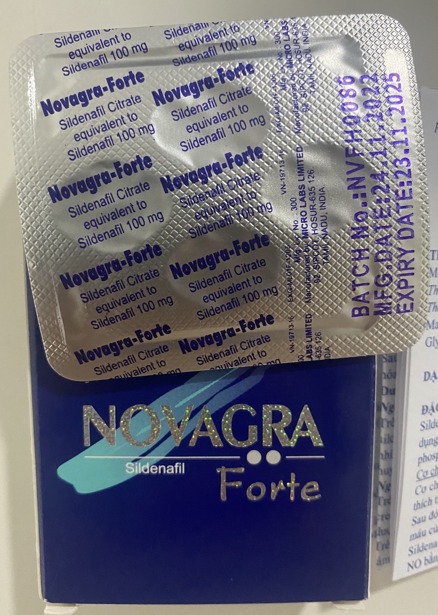 Thuốc Novagra Forte 100mg cương dương chống xuất tinh sớm