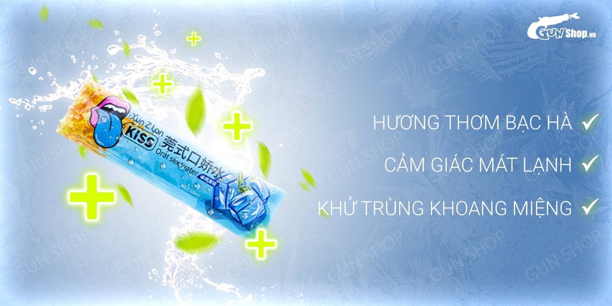 Nước tình yêu BJ mát lạnh bạc hà kích thích thăng hoa gói 10ml