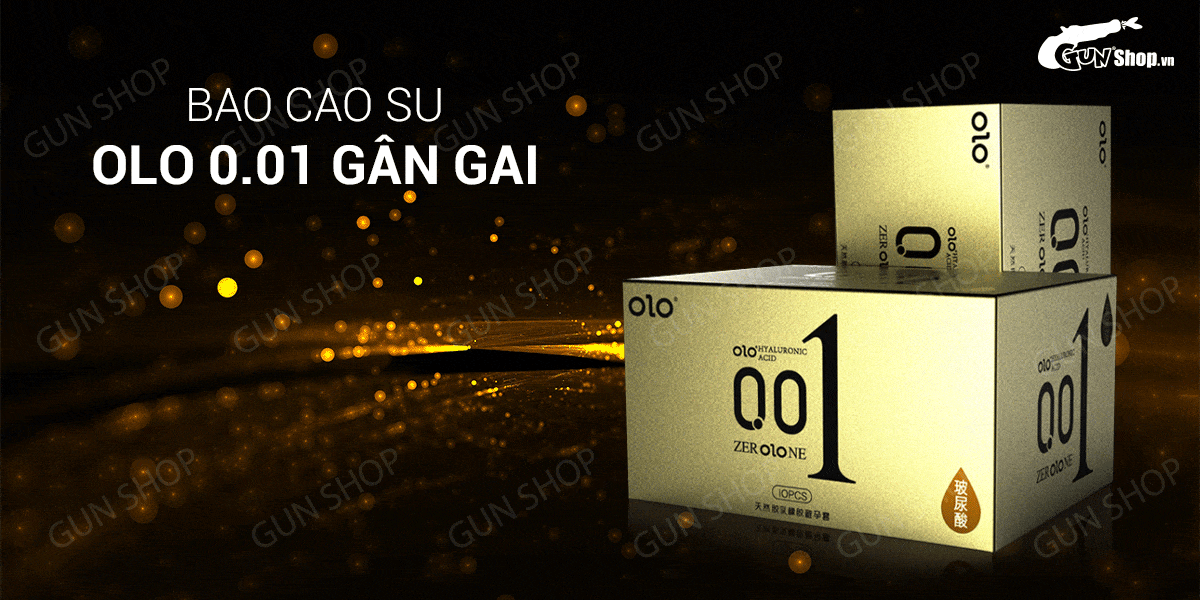 Bao cao su OLO 0.01 gân gai siêu mỏng kéo dài thời gian hộp 10 cái