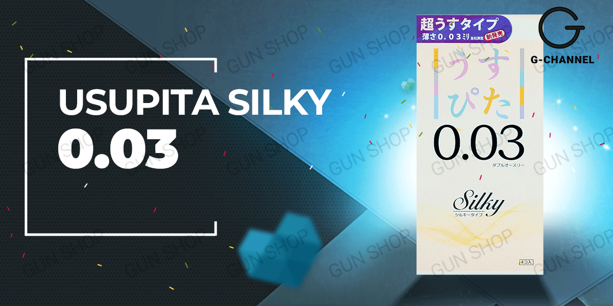 Bao cao su Usupita Silky siêu mỏng có gân hộp 4 cái trải nghiệm Nhật