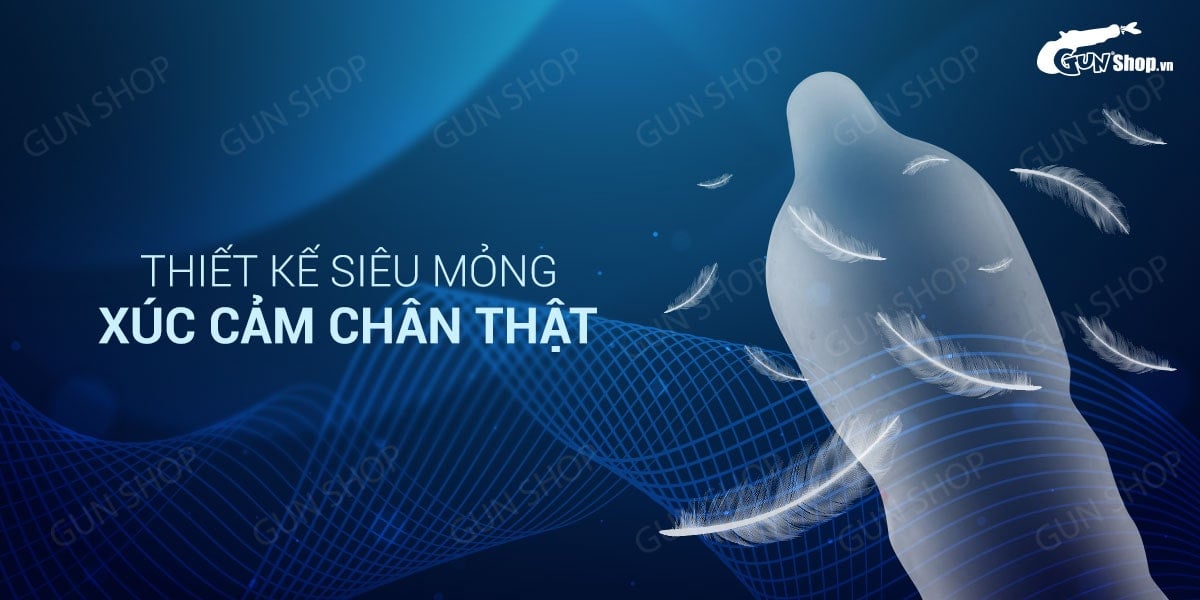 Bao cao su OLO 0.01 Zero Ha For Man siêu mỏng nhiều gel bôi trơn