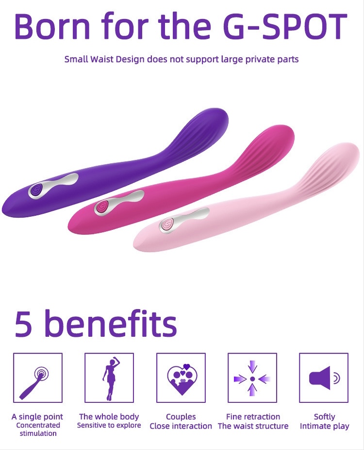 Que rung Guerlani 10 chế độ silicon massage kích thước vừa pin sạc USB