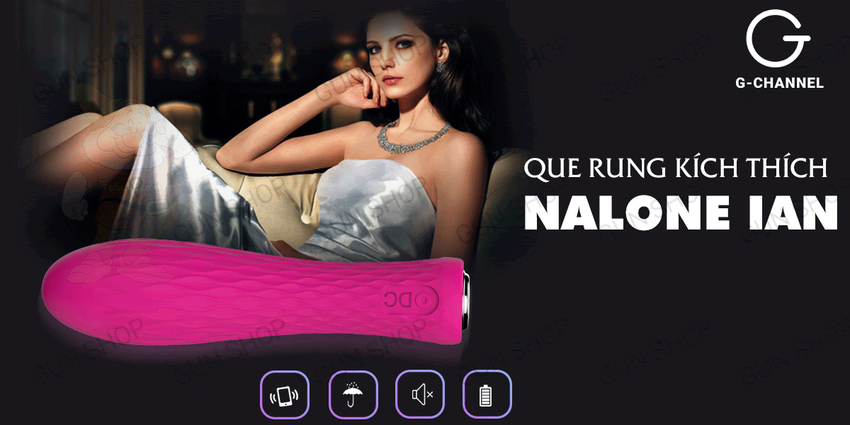 Que rung Nalone Ian sạc điện mạnh mẽ kích thích điểm G siêu phê