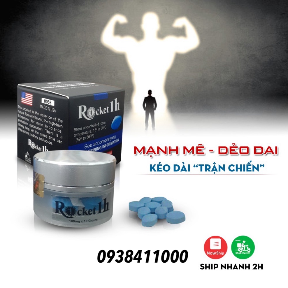 RocKet 1h thuốc cường dương Mỹ thảo dược kéo dài thời gian quan hệ