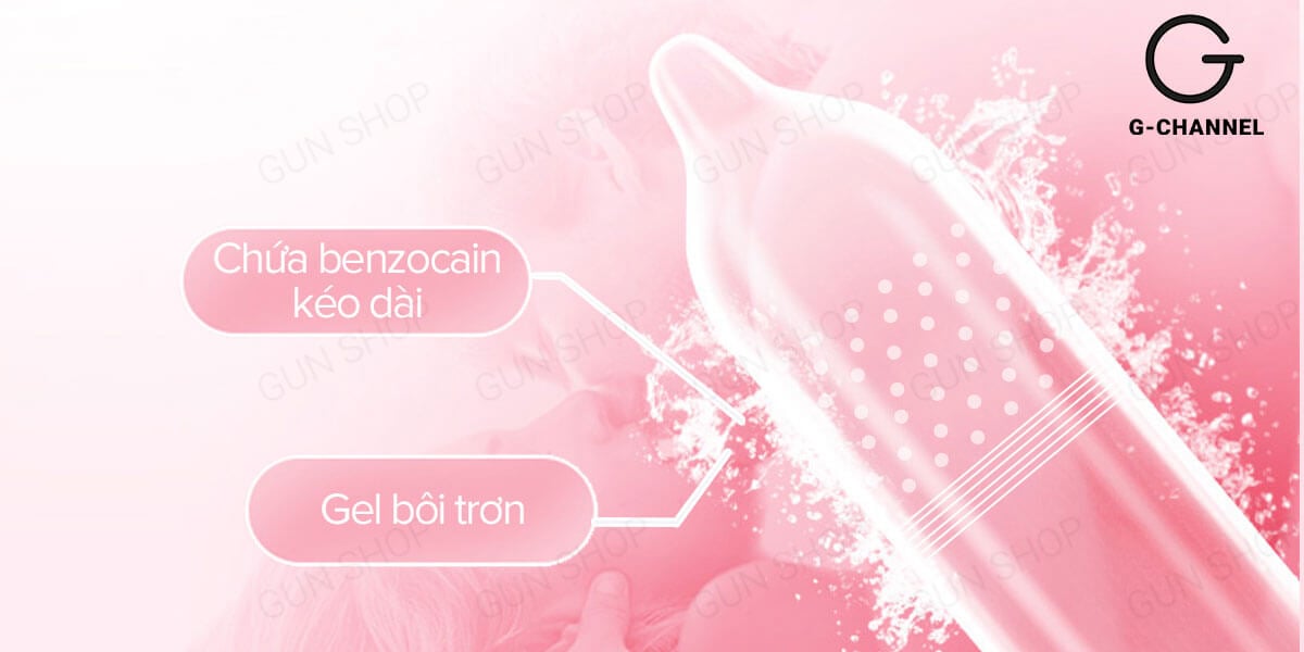 Bao cao su Up To Top 4in1 kéo dài gân nút thắt siêu mỏng 12 cái