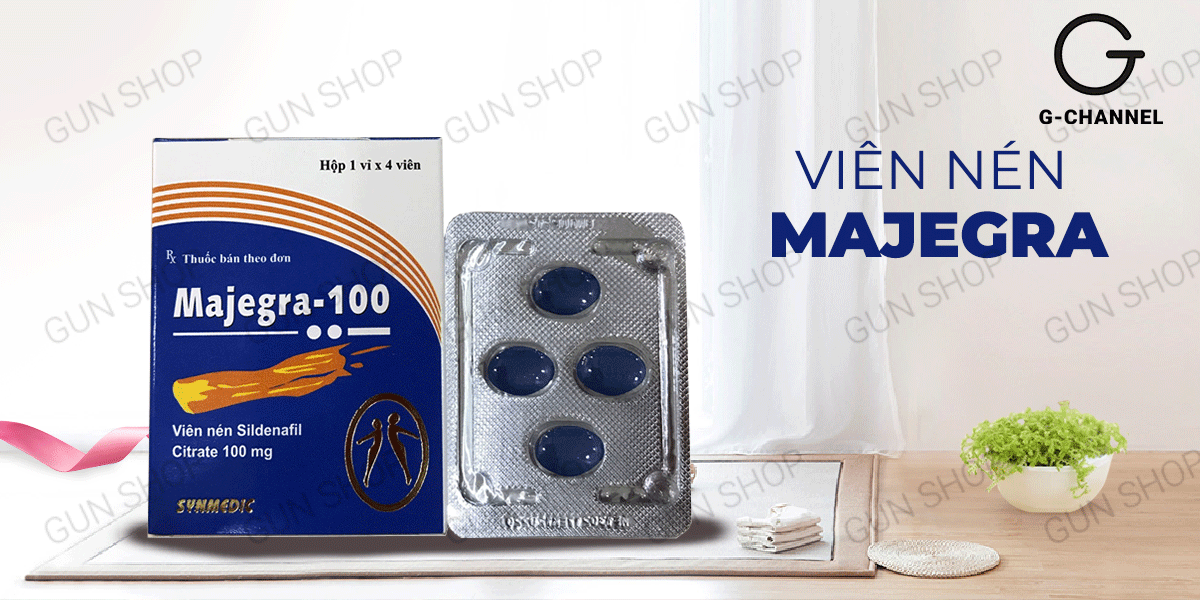 Viên uống cường dương Majegra tăng cường sinh lý nam hộp 4 viên