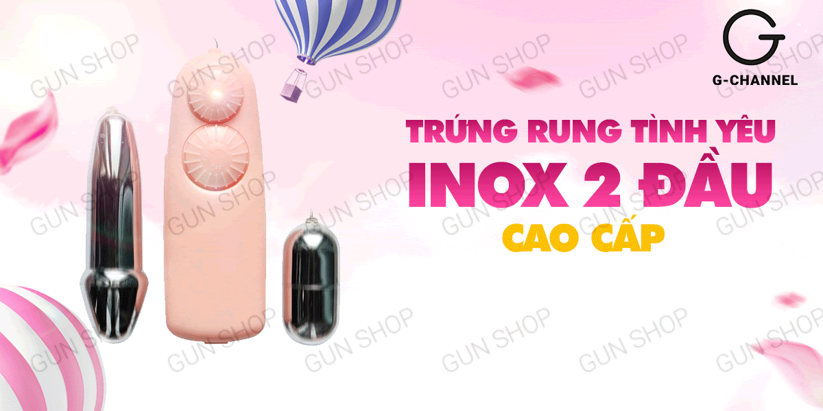 Trứng rung inox 2 đầu cao cấp Baile Double Bullets hot Trứng rung inox 2 đầu cao cấp Baile Double Bullets hot