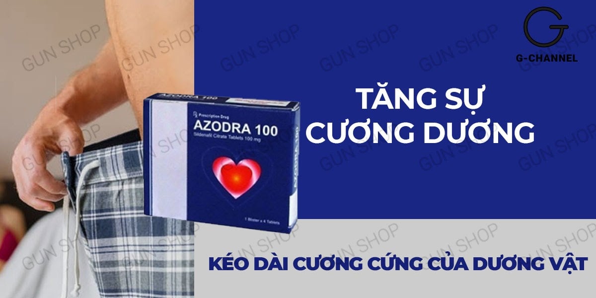 Viên uống Azodra 50mg kéo dài cương dương tăng sinh lý hộp 4 viên