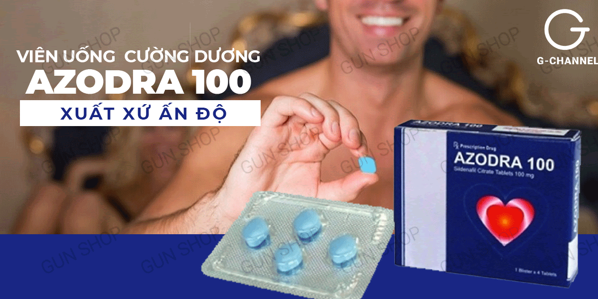 Viên uống Azodra 50mg kéo dài cương dương tăng sinh lý hộp 4 viên