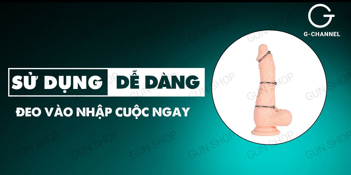 Vòng khoen bi inox đeo dương vật tăng khoái cảm phòng chống xuất tinh