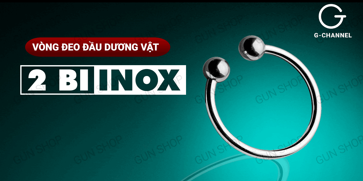 Vòng khoen bi inox đeo dương vật tăng khoái cảm phòng chống xuất tinh