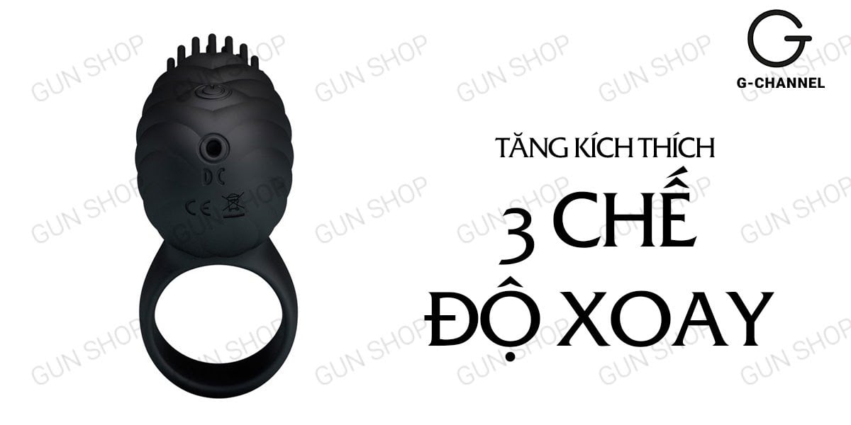 Vòng rung xoay 3 chế độ tăng khoái cảm chống nước Pretty Love Hedda